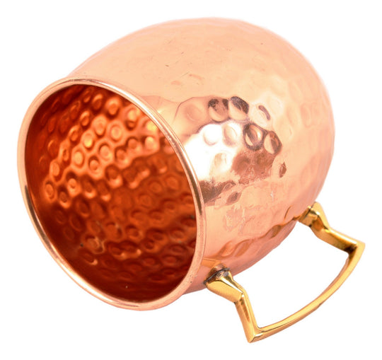 Hammered Copper Moscow Mule Mug Set with Tray