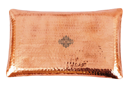 Hammered Copper Moscow Mule Mug Set with Tray