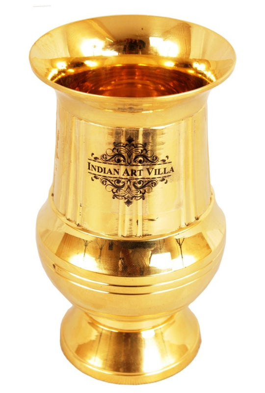 Brass Vertical Lining Set of Jug with Glass