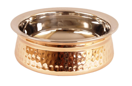 Handcrafted Pure Steel Copper Handi|Kadhai|Bucket &Tawa Serving Set