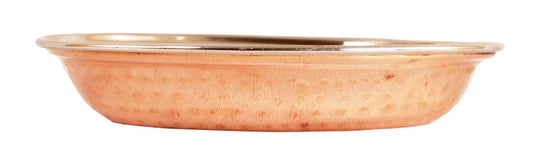 Steel Copper Serving Platter with Spoon