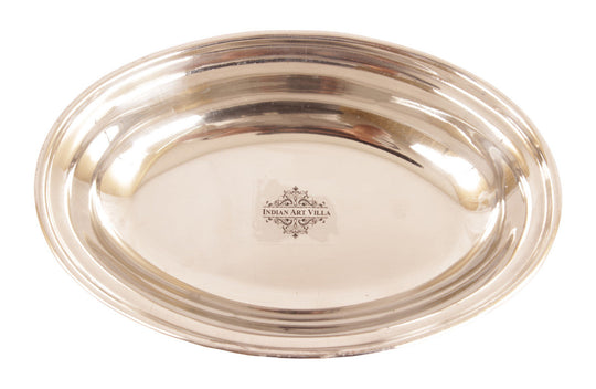 Steel Copper Serving Platter with Spoon