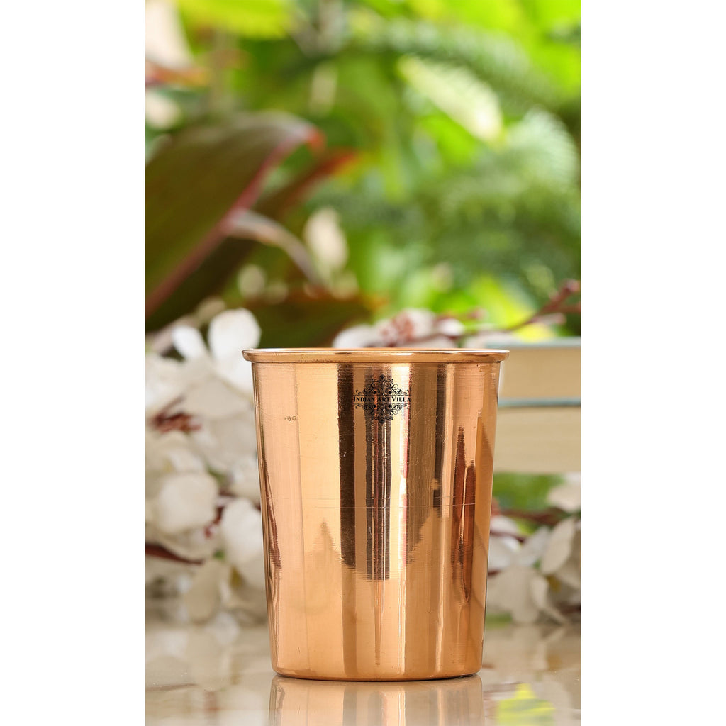 Pure Copper Designer Glass, Tumbler, Drinkware, Serveware, 300ml