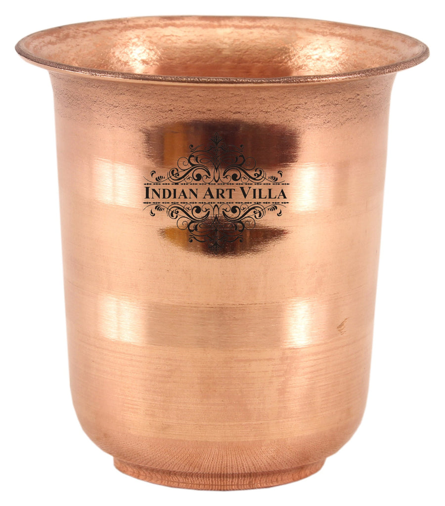 Pure Copper Glass, Tumbler Handcrafted in Luxury Design For Kids or Temple Use, Drinkware, Serveware, 100ml