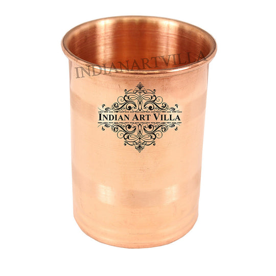 Embossed copper tumbler handcrafted style