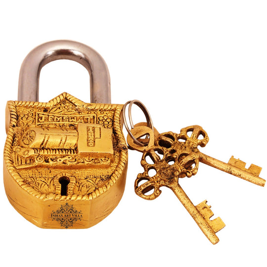 Pure Brass Train Engine Design Lock with 2 Keys