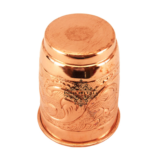 Copper glass elegant hammered pattern