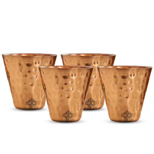 Copper Shot Glass With Hammered Design, Barware & Drinkware