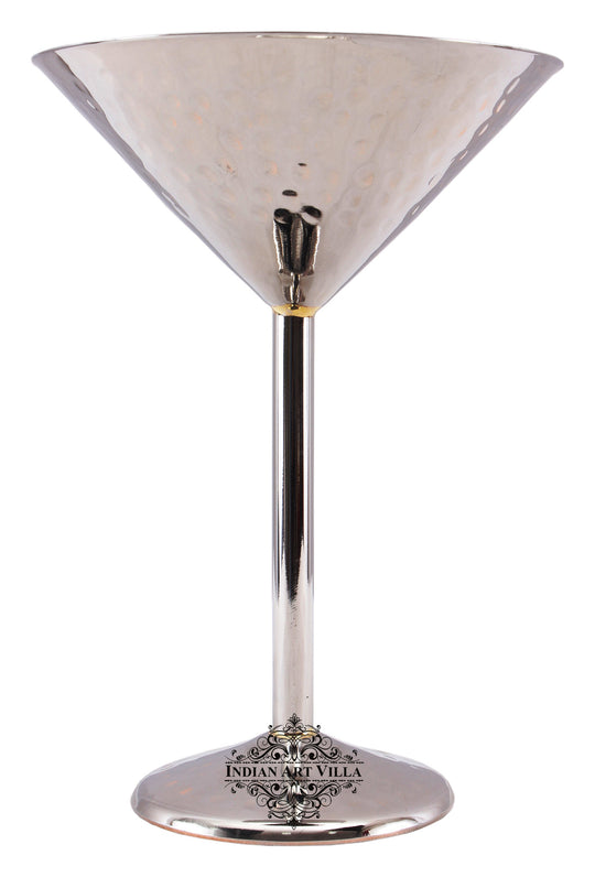 Steel Hammered Design Champagne Cocktail Glass 250 ML