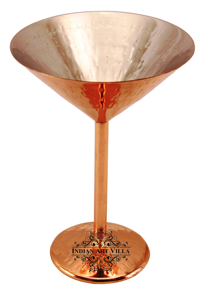 Indian Art Villa Steel with Copper Plated Hammered Design Cocktail Glass 250 ML