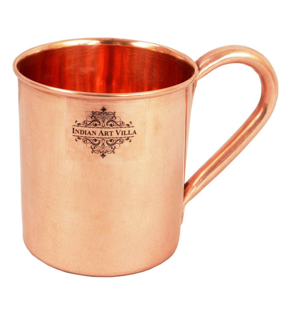 Indian Art Villa Pure Copper Plain Design Moscow Mule Beer Mug Cup 415 ML
