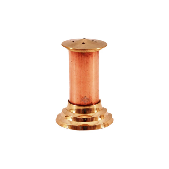 Handmade copper brass pepper shaker front view — Indian Art Villa