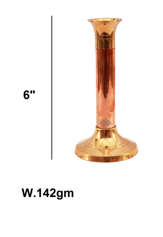 Copper Brass Candle Stand Holder - Home Hotel Restaurant Decorative Gift Item