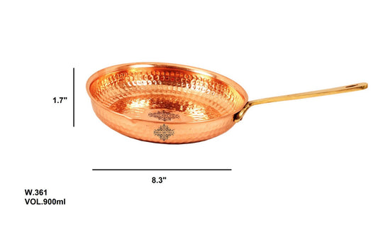 Pure Copper Serving Pan - Suitable For Restaurant & Home Dinning