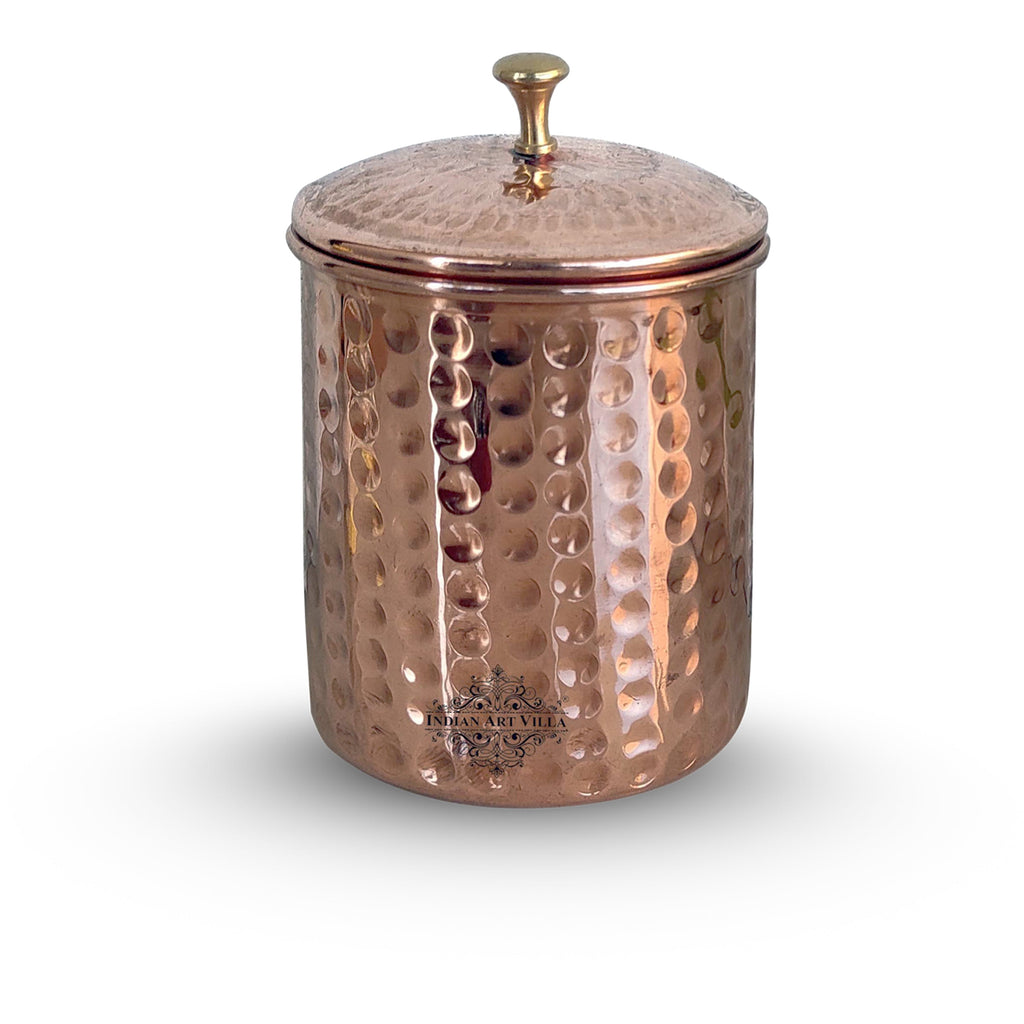 Indian Art Villa Copper Hammered Box, 950 ML