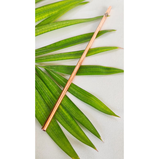 Indian Art Villa Pure Copper Straight Straw – Reusable Eco-Friendly Solid Design for Juice, Water, Detox & Sustainable Living.