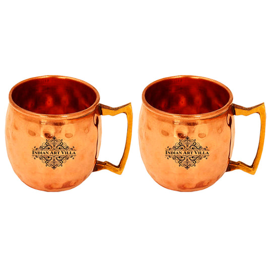 Copper shot mug hammered 50 ML lifestyle — Indian Art Villa