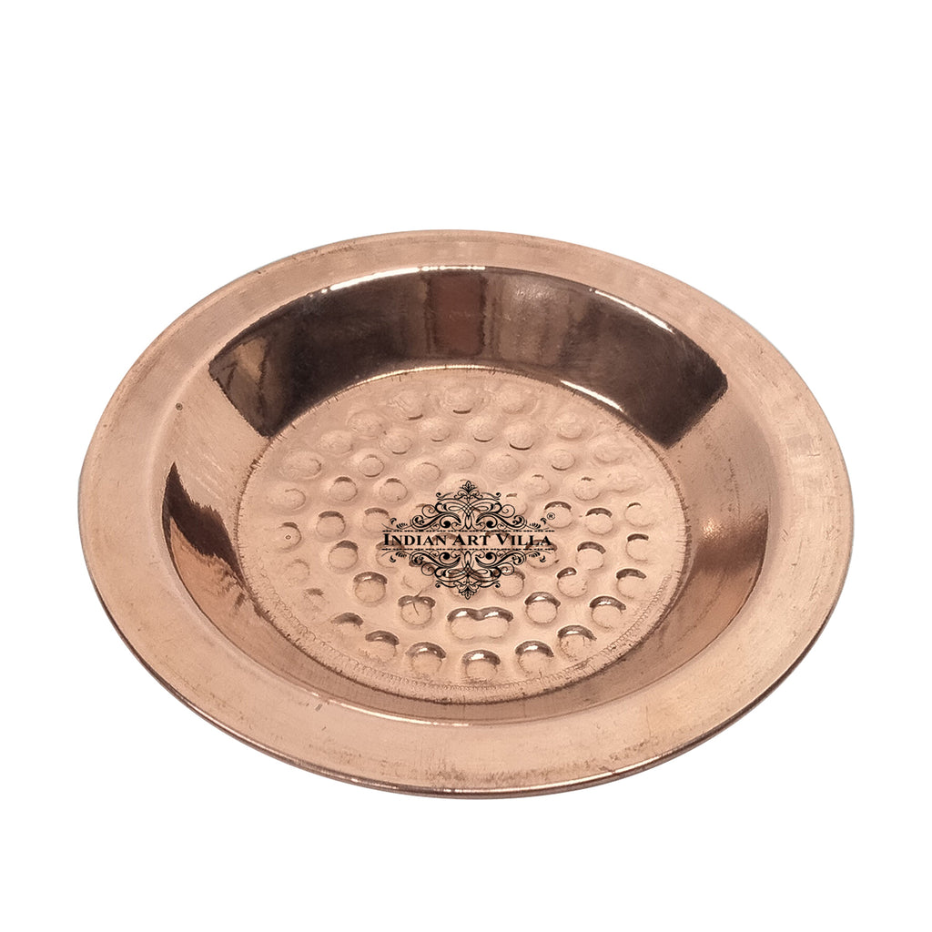 Indian Art Villa Pure Copper Handmade Old Lid For Glass Tumbler