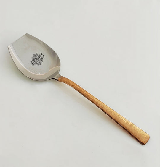 Steel Copper Hammered Spatula Turner Spoon