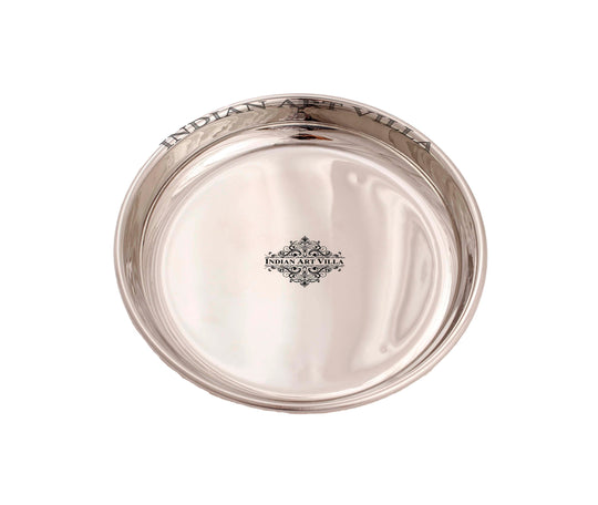 Handcrafted Pure Brass Steel Rice Plate, Dinnerware, Serveware, Tableware