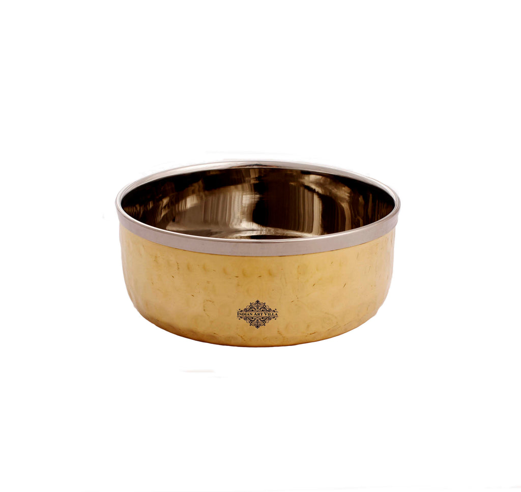 Indian Art Villa Brass Steel Katori Bowl, 145 ML