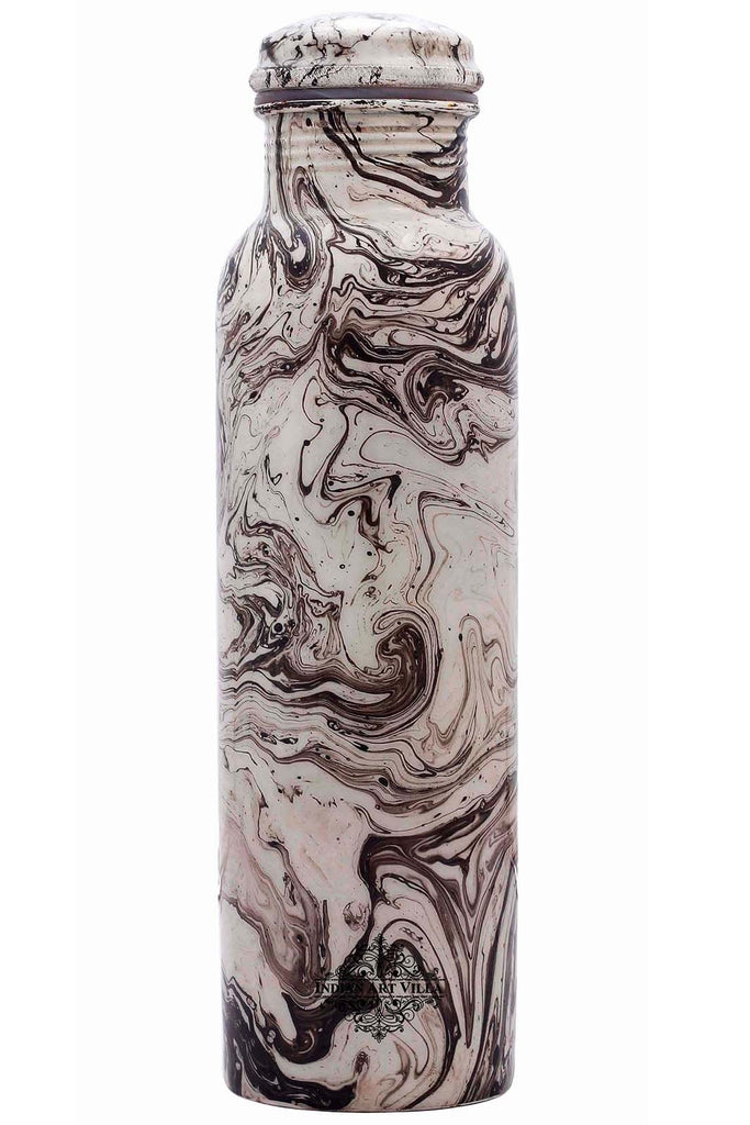 Pure Copper Marble Printed Design Water Bottle,Health Benefits, Drinkware, 1000ml