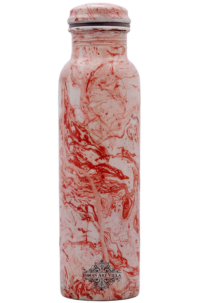 Pure Copper Marble Printed Design Water Bottle,Health Benefits, Drinkware, 1000ml