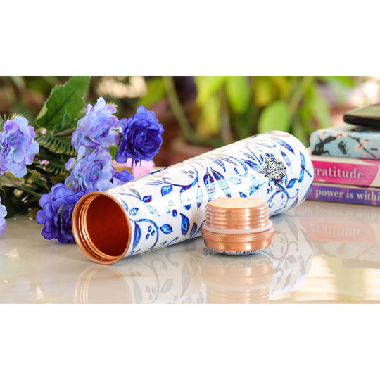 Pure Copper Bottle with Slim Tube Pyramid Shape – 750 ML