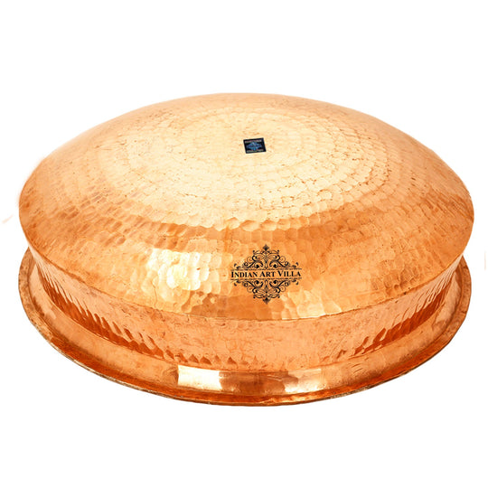 Pure Copper Hammered Lagan Handi  With Tin Lining For Cooking