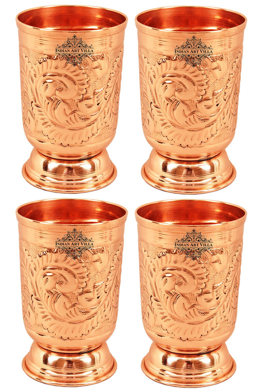 Pure Copper Designer Glass with Bottom  350ml