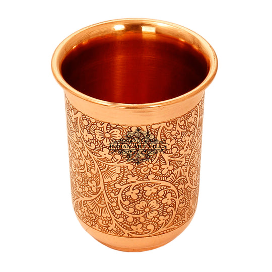 Stylish hammered copper tumbler for hydration