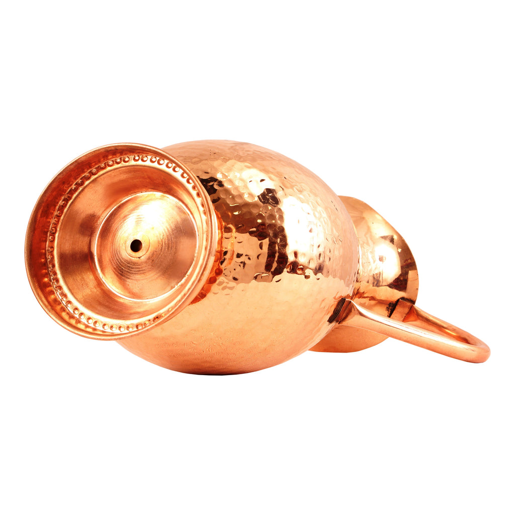 INDIAN ART VILLA Copper Hammered Mughlai Design Jug