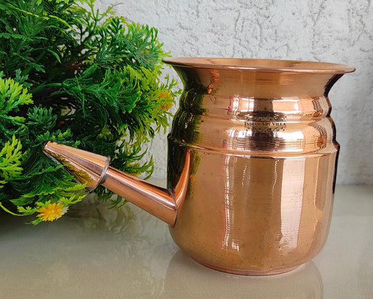 In India Copper Ramjhara / Netipots are widely used for worshipping God / Lord as it is believed that copper is a sacred metal because of its own history.