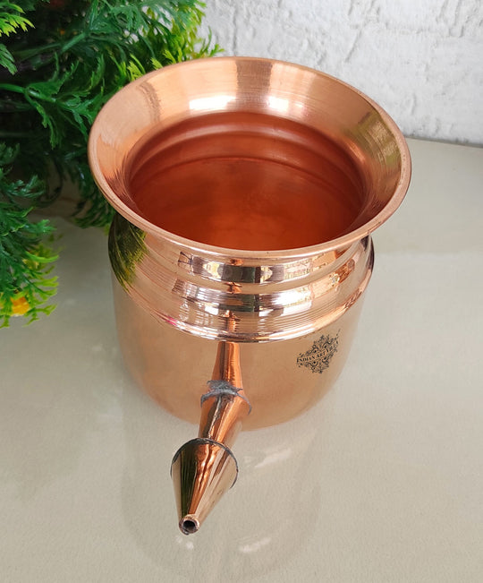 Pure Copper Handmade Ramjhara, NetiPot,  used to Yoga Purposes Item, Drinkware, Serveware