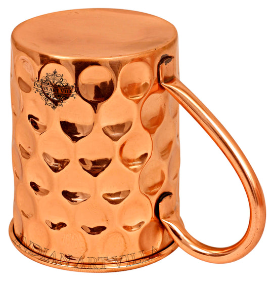 Stylish Big Diamond Design Copper Beer Mug – Handcrafted 100% Pure Copper Cup for Bars, Kitchens, and Party Drinkware.