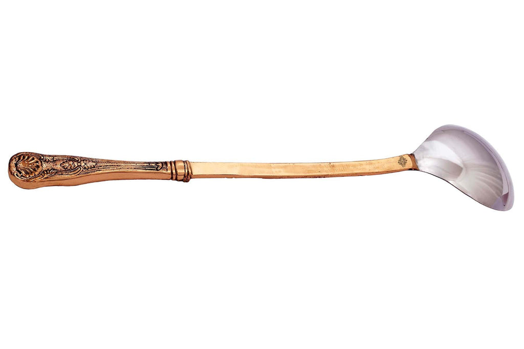 Indian Art Villa Pure Steel Copper Ladle Spoon, Serving Dishes Home Hotel Restaurant Tableware