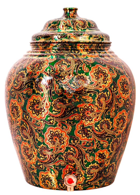 5 litre round copper matka with tap size guide – tap height and body diameter – copper water dispenser