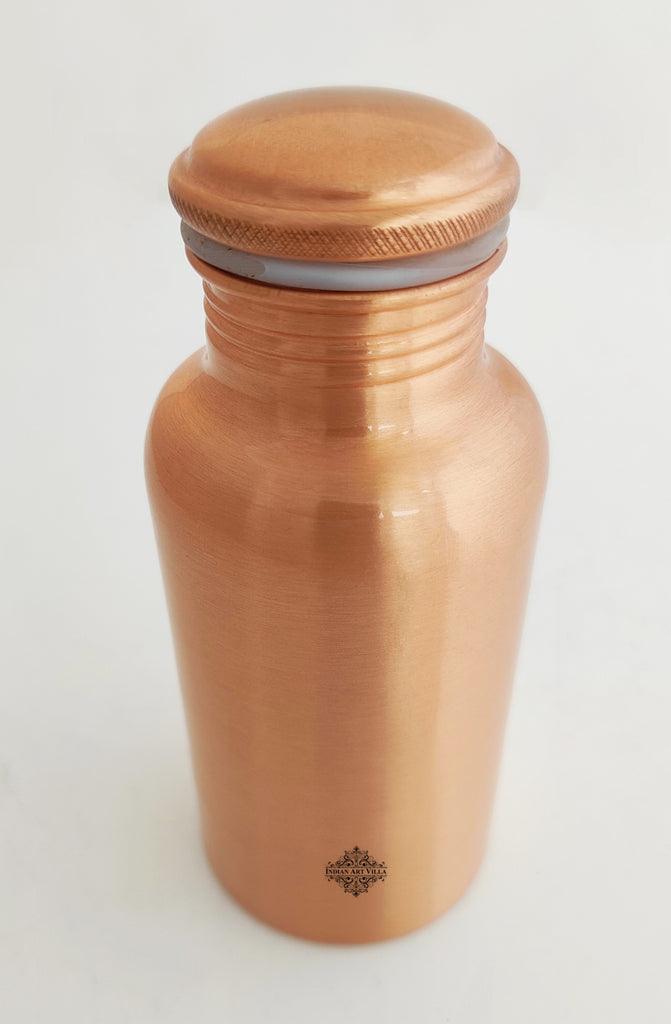 Pure Copper Lacquer Coated Small Water Bottle , Drinkware, 300 ML