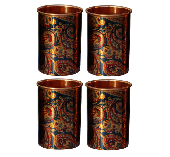 Embossed copper glass for Ayurvedic lifestyle