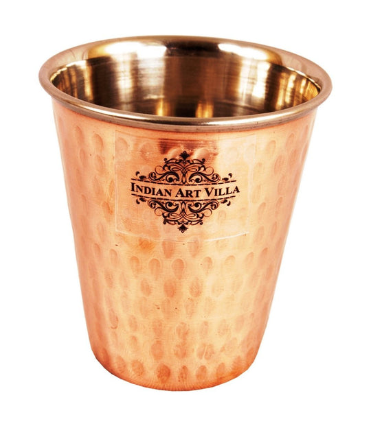 Designer Steel Copper Glass Tumbler, Drinkware, Home Restaurant