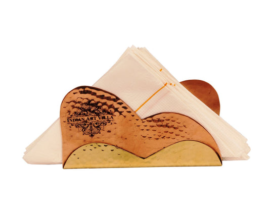 Copper Tissue Paper Holder with Brass Stand