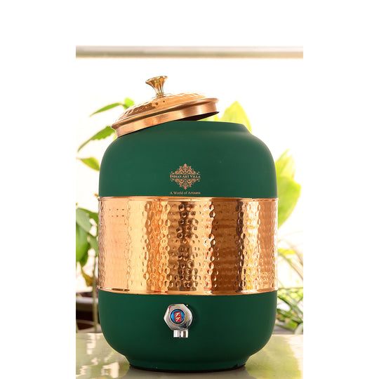 5 litre plain copper water pot with tap at yoga centre for pure copper drinking water – copper matka 5 litre price