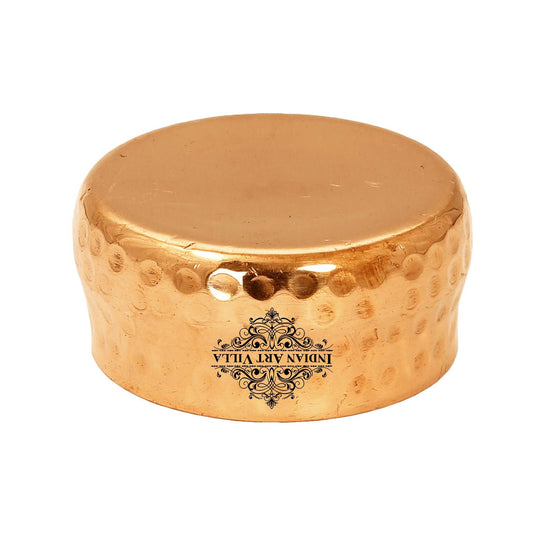 Handcrafted copper bowls with an eye-catching hammered design and durable steel interior, perfect for any occasion