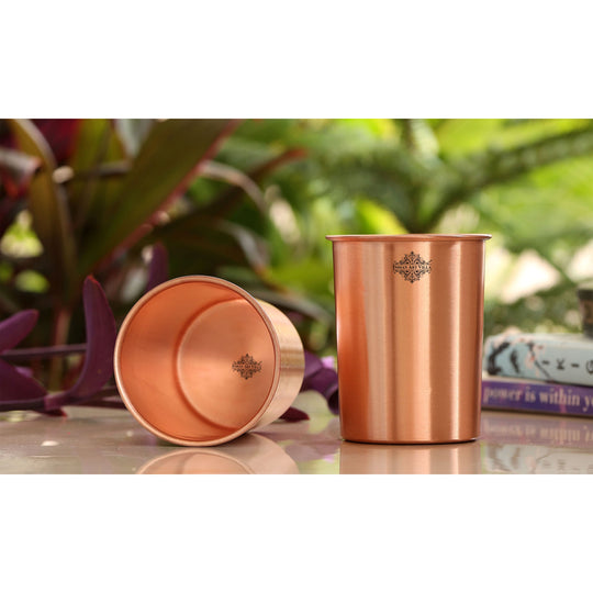 Pure Copper Glass With straight vertical sides- 275 ML