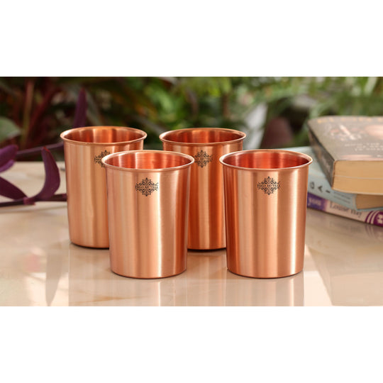 Pure Copper Glass With straight vertical sides- 275 ML