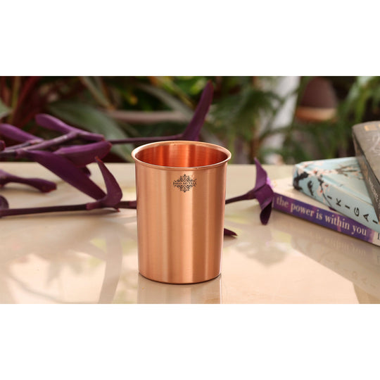 Pure Copper Glass With straight vertical sides- 275 ML
