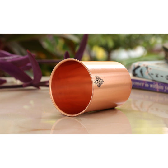 Pure Copper Glass With straight vertical sides- 275 ML