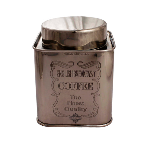 Steel Coffee  & Sugar & Tea Container, 5'' Inch