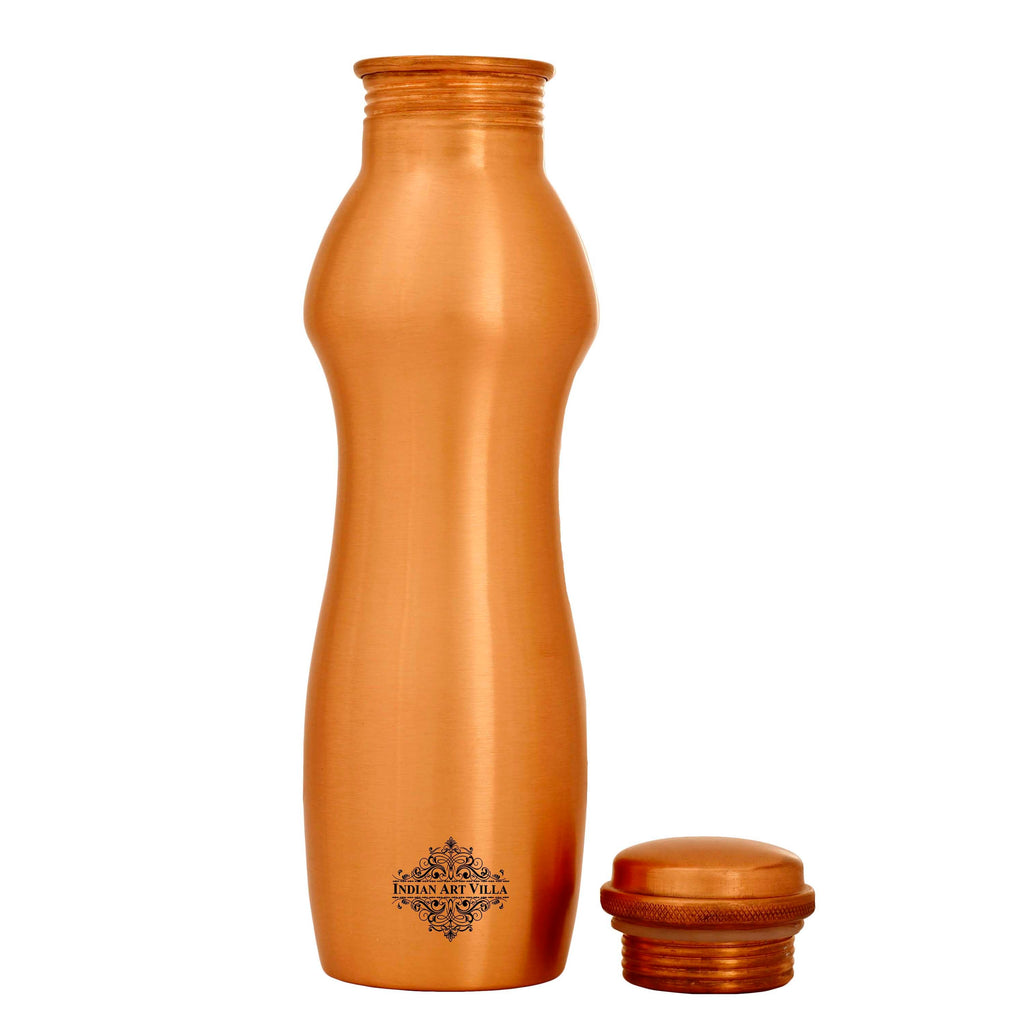 Curve Ergonomic Design Lacquer Coated Copper Bottle - Height -10.7"