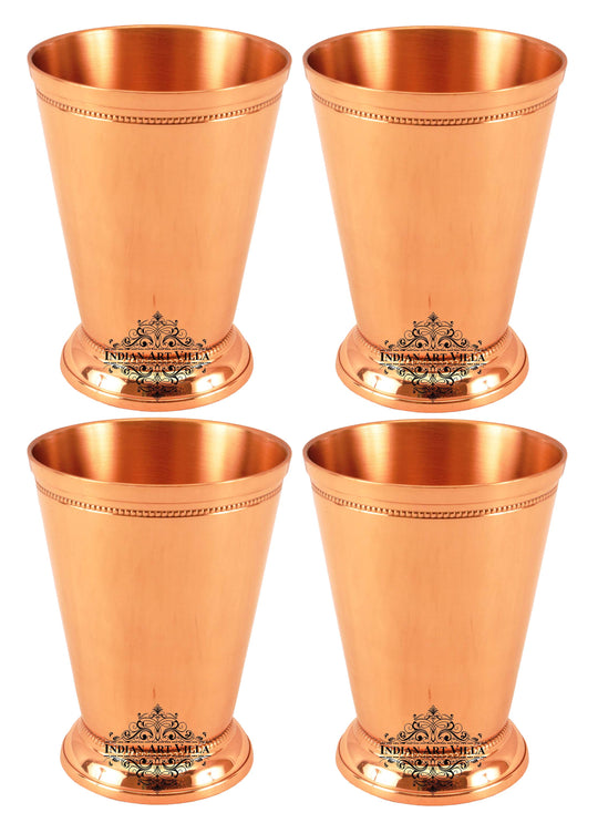Embossed copper tumbler handmade